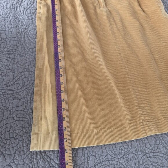 Vtg 70s 80s Large Corduroy Pencil Midi Skirt Camel Retro Fall Academia Preppy - Picture 6 of 7